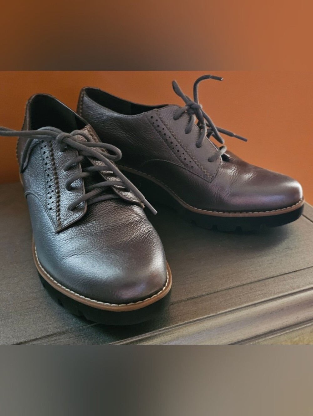 Vionic Brand-Chrome  Leather Lace-fashion Dress Oxfords